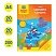 превью Картон цветной A4, Мульти-Пульти, 20л., 20цв. мел., перлам., флуор., в папке, «Енот в Тихом океане»