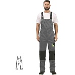 Полукомбинезон рабочий летний муж л27-ПК св-сер/сер 56-58/170-176