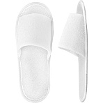 Тапочки одноразовые СтандартМахраСпанбонд, отк. мыс, иск. махр180г/кв2, Эва 3мм