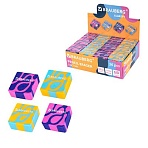 Ластик BRAUBERG «CLARITY», 34×34х14 мм, квадратный, экологичный ПВХ, ассорти