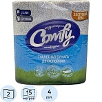 Бумага туалетная Comfy 2сл бел цел втул 130л. 4рул/уп