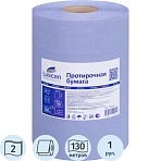 Протирочная бумага в рулонах Luscan Prof 2-слойная голубая (130 метров в рулоне)