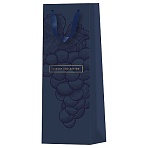 Пакет подарочный 12×36×8.5см MESHU «Grape», матовое ламинирование, отд. фольгой, под бутылку