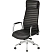 превью Кресло для руководителя Комус Мебель (Easy Chair) 528 чёрное (натуральная кожа с компаньоном, алюминий)