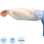 Нарукавники одноразовые, спанбонд, пл.30г, белый, 10 пар в уп., 604-111