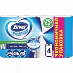Полотенце бумажное ZEWA 2-х слойное, спайка 4 шт. х 15 м, белое