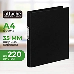 Папка на 2-х кольцах Bantex картонная/пластиковая 35 мм черная