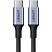 превью Кабель UGREEN USB C PD 100 Вт, в оплетке, черный. 1м (70427)