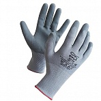 Перчатки защитные Polix полиэфирные с полиуретановым покрытием серые (15 класс, размер 9, L)
