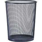 Корзина для мусора круглая Luscan метал cетка 12.3 л черная