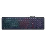 Клавиатура Oklick 420MRL черный USB slim Multimedia LED (1091226)
