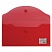 превью Папка-конверт с кнопкой BRAUBERG, 250х135 мм, прозрачная, красная, 0,15 мм