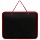Папка на молнии пластиковая с ручками BRAUBERG 'Contract', А4, 350х270х45 мм, черно-красная