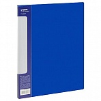 Папка с 20 вкладышами СТАММ «Стандарт» А4, 14мм, 600мкм, пластик, синяя