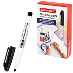 Маркер для ткани ЧЕРНЫЙ, TEXTILE MARKER, несмываемый, круглый наконечник 1-3 мм, BRAUBERG