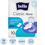 Прокладки женские гигиенические Bella Classic Nova Сomfort 10 штук в упаковке