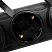 превью Розетка переносная двойная Свет РП 16-232 с заземлением 16 А IP44 чёрная (EV0303-0007)