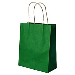Пакет подарочный 18×23×10см MESHU, крафт, зеленый