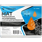 Мат многослойный абсорбирующий TOPFORT с сеткой для загрязнений 1000×600 мм