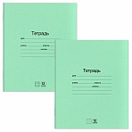 Тетради ДЭК 12 л. КОМПЛЕКТ 20 шт., с ЗЕЛЁНОЙ обложкой, ЮНЛАНДИЯ, клетка+линия
