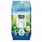 Бумага туалетная влажная AURA 72 шт./уп.