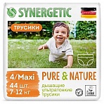 Подгузники-трусики Synergetic Pure&Nature размер 4 (L) 7-12 кг (44 штуки в упаковке)