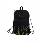 Мешок для обуви 1 отделение Berlingo «Black and green geometry», 360×470мм, карман на молнии