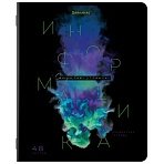 Тетрадь предметная PIGMENT 48 л., глянцевый УФ-лак, ИНФОРМАТИКА, клетка, подсказ, BRAUBERG