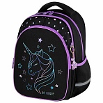 Рюкзак BRAUBERG OPTIMA, 2 отделения, с брелоком, «Radiant unicorn», 36×27х18 см