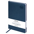 Ежедневник датированный 2026 БОЛЬШОЙ ФОРМАТ 210×297 мм, А4, BRAUBERG «Favorite», под кожу, синий