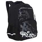 Рюкзак GRIZZLY школьный, анатомическая спинка, 2 отделения, для мальчиков, «BREAK DOWN», 39×28х20 см