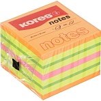 Стикеры Kores CUBO 50×50мм, смешан. неон. цв (оранж, желт, зелен, роз) 400л 48460