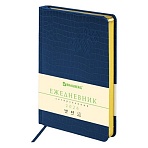 Ежедневник датированный 2026, А5, 138×213 мм, BRAUBERG «Comodo», под кожу, синий