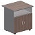превью Тумба для оргтехники Easy Standard (темный дуб/серый, 718×600×739 мм)