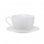 Чайная пара Tudor England Royal Sutton фарфоровая белая 230 мл (артикул производителя TUC1062-4)