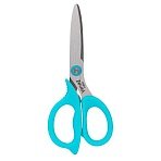Ножницы детские Deli Explora E77755-BLUE 135мм, сталь, ассимм ручки, голубой