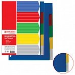 Разделитель пластиковый BRAUBERG, А3, 5 листов, без индексации, вертикальный, цветной, Россия