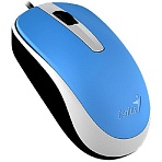 Мышь компьютерная Genius DX-120, USB, оптическая, 1000 DPI 1.5m, голубой