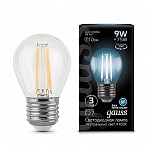 Лампа светодиодная Gauss LED Filament 9 Вт E27 шарообразная 4100 K нейтральный белый свет