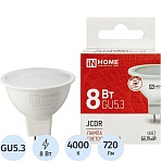 Лампа светодиодная LED-JCDR-VC 8Вт 230В GU5.3 4000К 720Лм IN HOME
