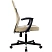 превью Кресло офисное Easy Chair 225 PTW бежевое/черное (велюр, металл)