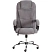 превью Кресло для руководителя Easy Chair Priority серое (флок, металл)
