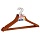 Вешалка-плечики OfficeClean, деревянная, анатомическая, антискользящаяя перекладина, 45 см, цвет вишня