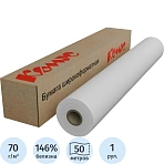 Бумага широкоформатная MEGA Engineer InkJet (диаметр втулки 50.8 мм, длина 50 м, ширина 610 мм, плотность 70 г/кв.м, белизна 146%)