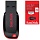 Флэш-диск 64 GB, SANDISK Cruzer Blade, USB 2.0, черный/красный
