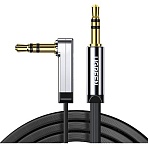 Кабель угловой UGREEN AV119 (10597) 3.5mm Male to 3.5mm Male flat.1м черный