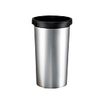 Контейнер Ирис пластиковый с металл покрытием круглый, метал-черный