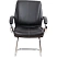 превью Конференц-кресло Комус Мебель (Easy Chair) 516 чёрное (экокожа, металл хромированный)