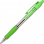 Ручка шариковая PILOT автоматическая, BPGP-10R-F «Super Grip», корпус салатовый, с резиновым упором, 0.32 мм, синяя