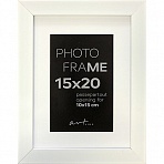 Рамка пластиковая с паспарту Gloria White 15×20 см белая